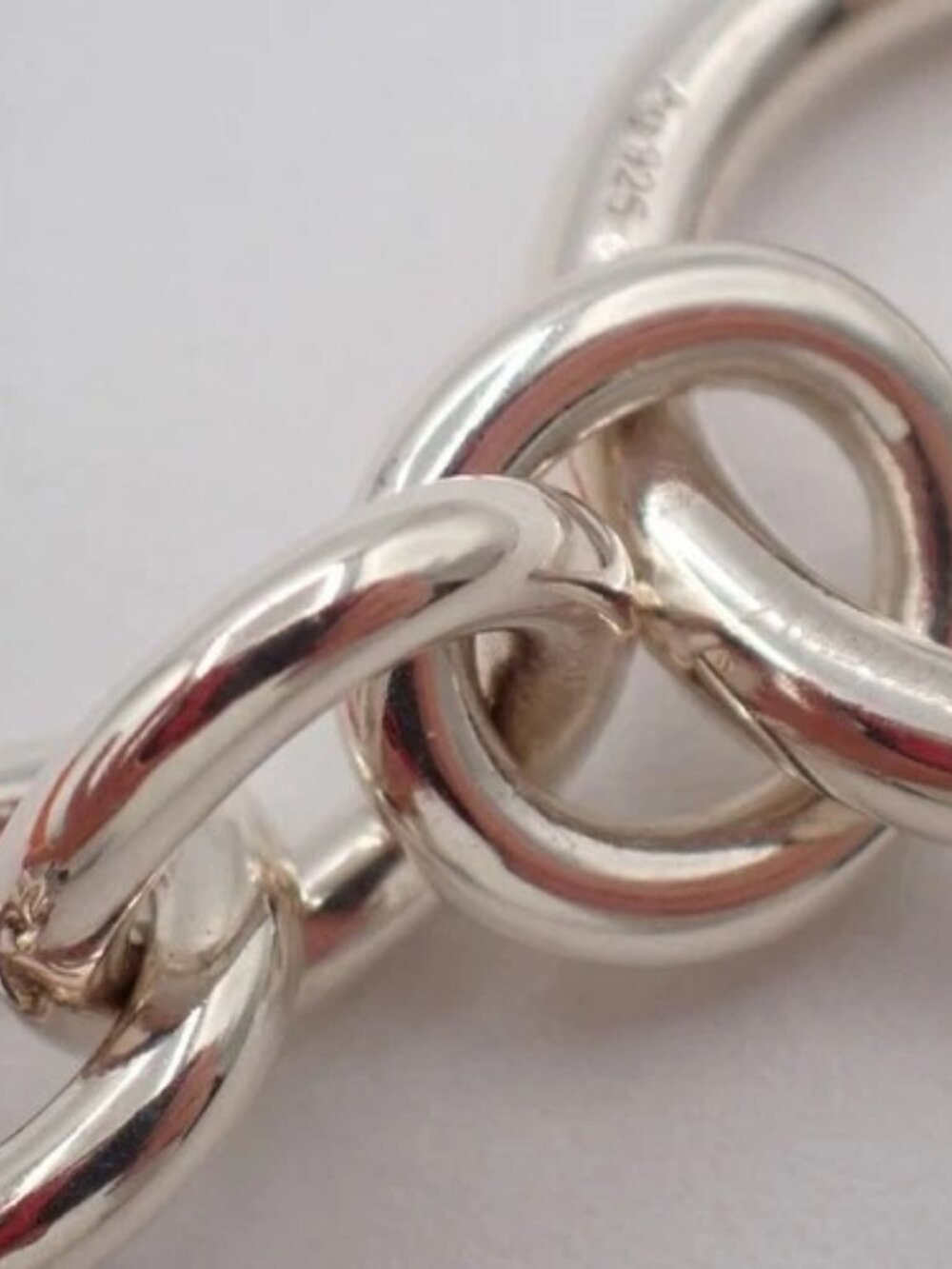 HERMES Logo Amulet 5 Charm Chain Bracelet Bangle Silver 925 France 649LC636 - Picture 11 of 16